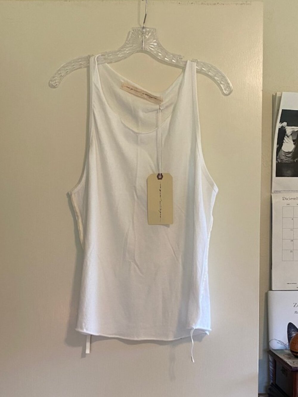 Raquel Allegro Beverly Tank, White, Women's Size 3 (L / XL), New With Tags.